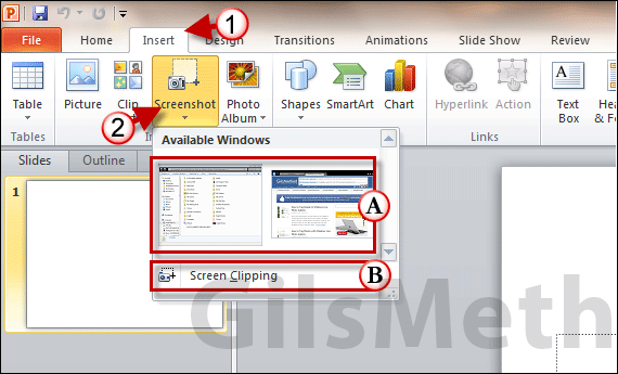 How To Insert A Screen Capture In Powerpoint