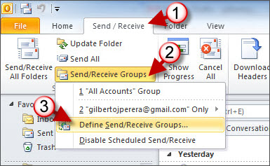 Outlook 2010 IMAP Folders