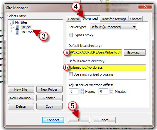 filezilla custom settings directory