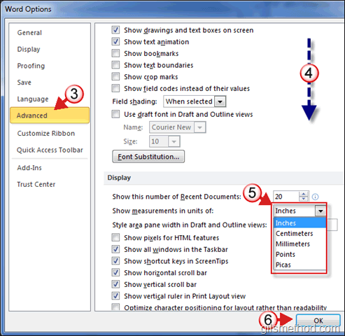 changing margins in word 2010