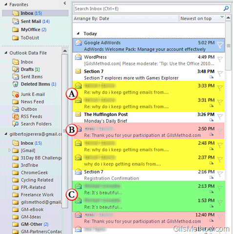 Conversation View, Ignore Conversations, and Clean Up Conversations in Outlook 2010