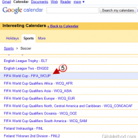 World Cup Matches on Google Calendar