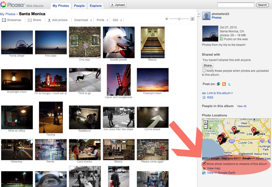 Share Your Photo  s Locations with Picasa Web Albums  